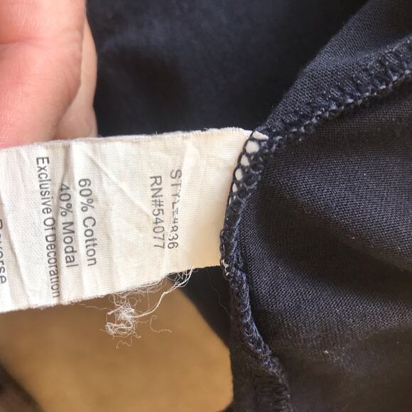 Cabi Nautical Rope Black Tank With Tie Style 836 Cotton Modal Women's Size M - Picture 7 of 7